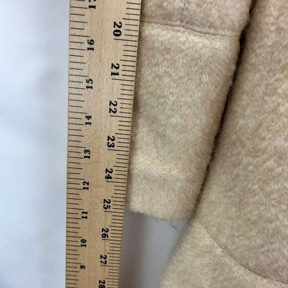 Vintage Guess Women's S Peacoat Cream Wool Blend Double Breasted Fit Flare Coat - Picture 3 of 16